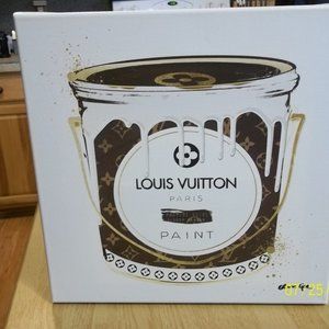 Oliver Gal Luxurious Louis Vuitton Paint Can Wall Canvas